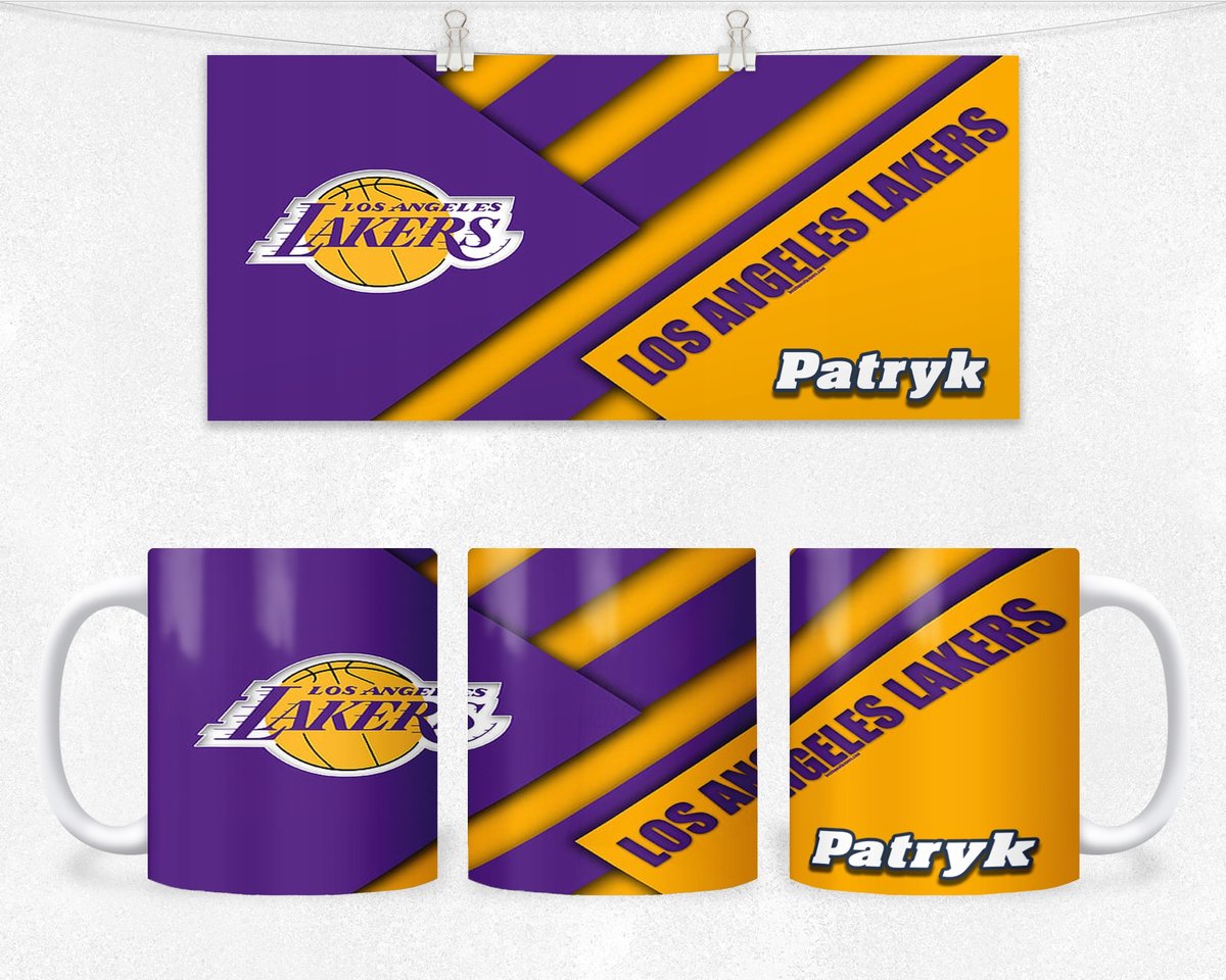 KUBEK Z NADRUKIEM DLA FANA- NBA LA LAKERS +IMIĘ