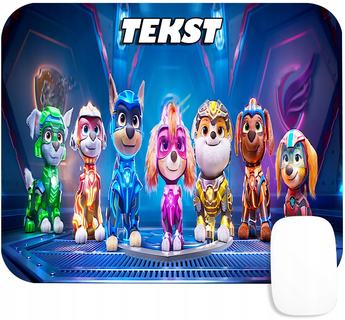 PODKŁADKA POD MYSZKĘ Z NADRUKIEM KOSMOPIESKI PREZENT -TEKST -20X24