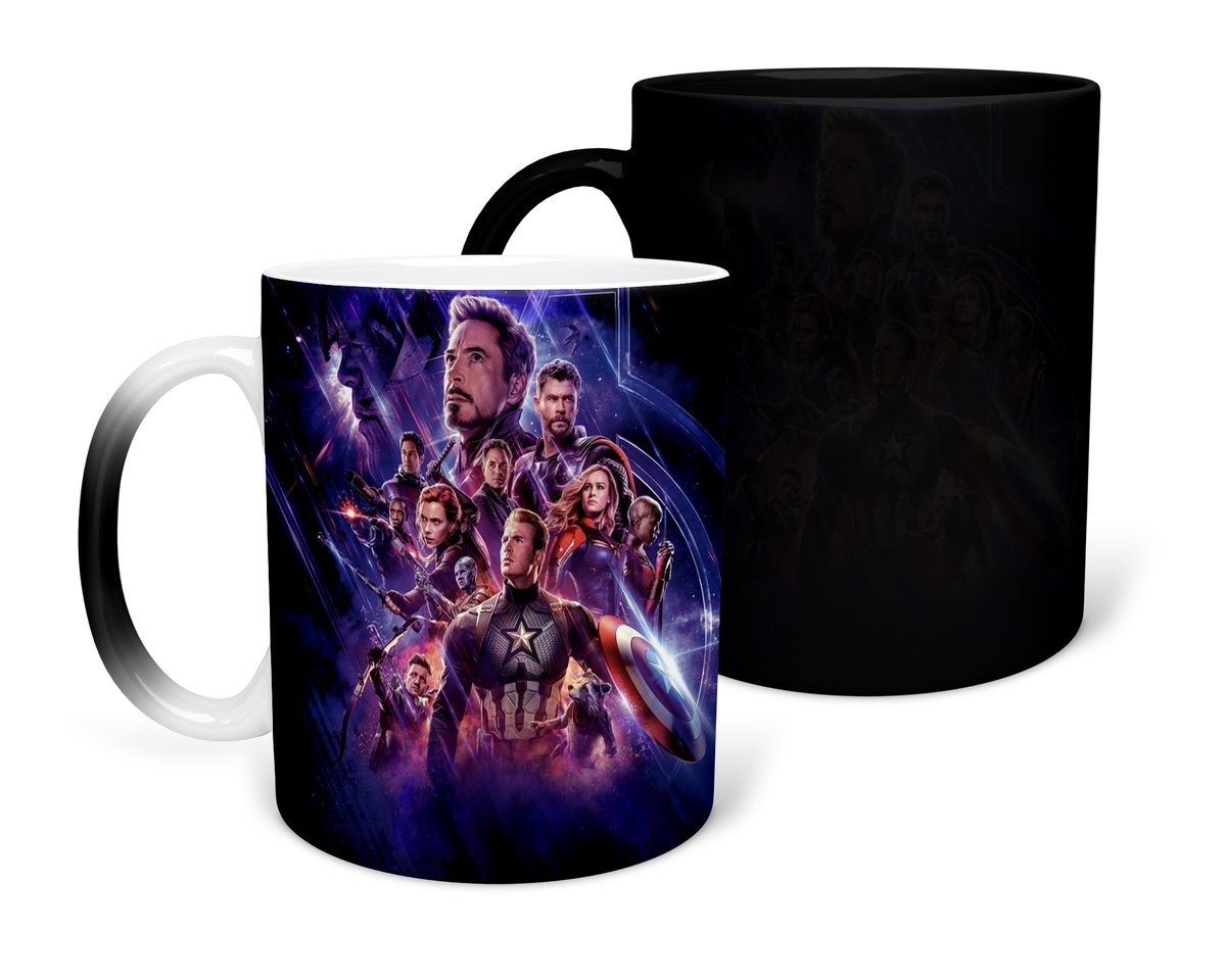 KUBEK MAGICZNY Z NADRUKIEM-PREZENT AVENGERS RÓŻNE WZORY DO WYBORU+IMIĘ
