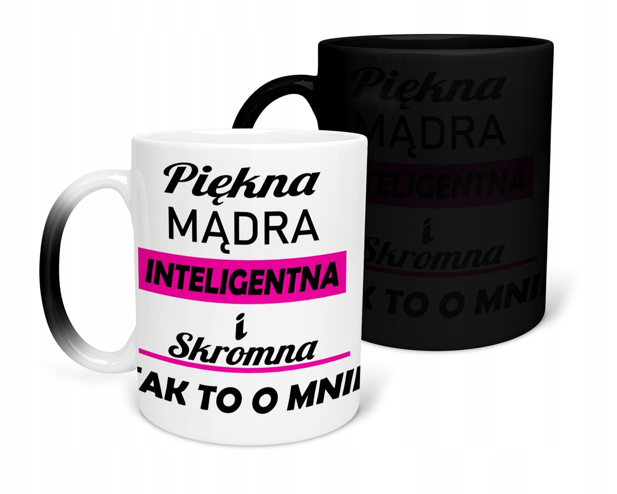 KUBEK MAGICZNY Z NADRUKIEM-PREZENT ŚMIESZNE RÓŻNE WZORY DO WYBORU+IMIĘ