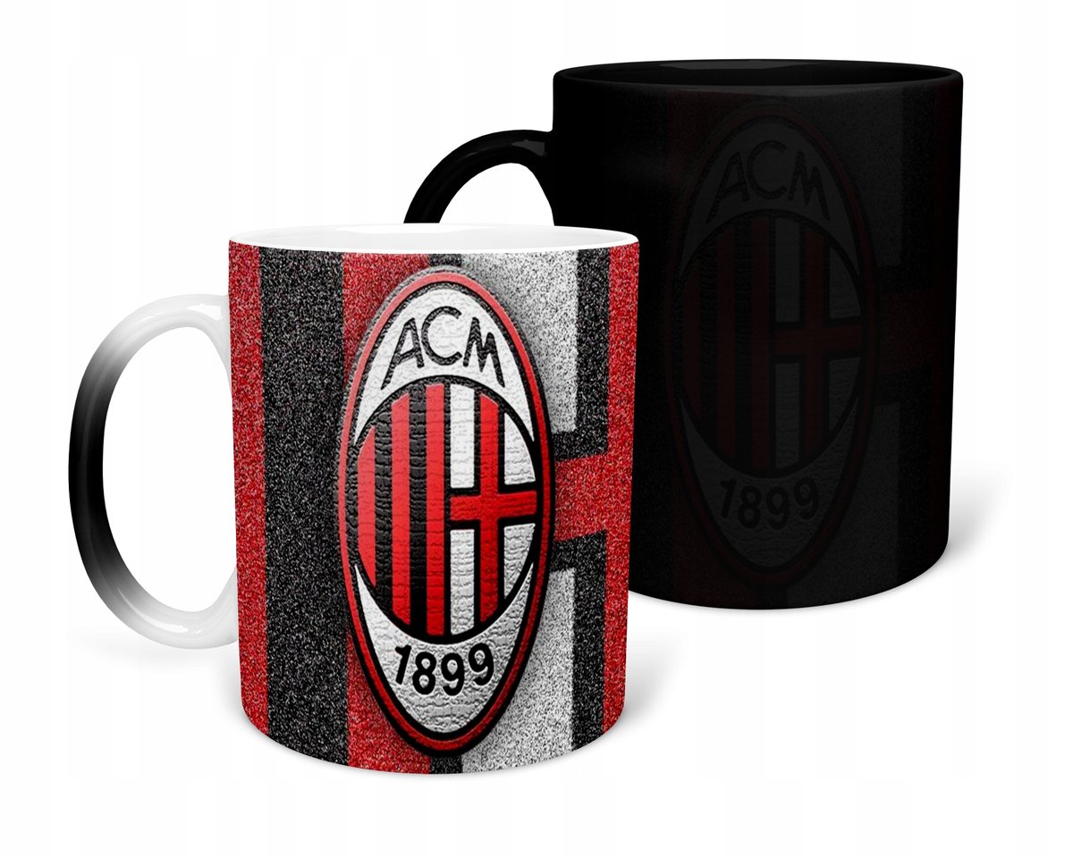 KUBEK MAGICZNY Z NADRUKIEM-PREZENT AC MILAN RÓŻNE WZORY DO WYBORU+IMIĘ