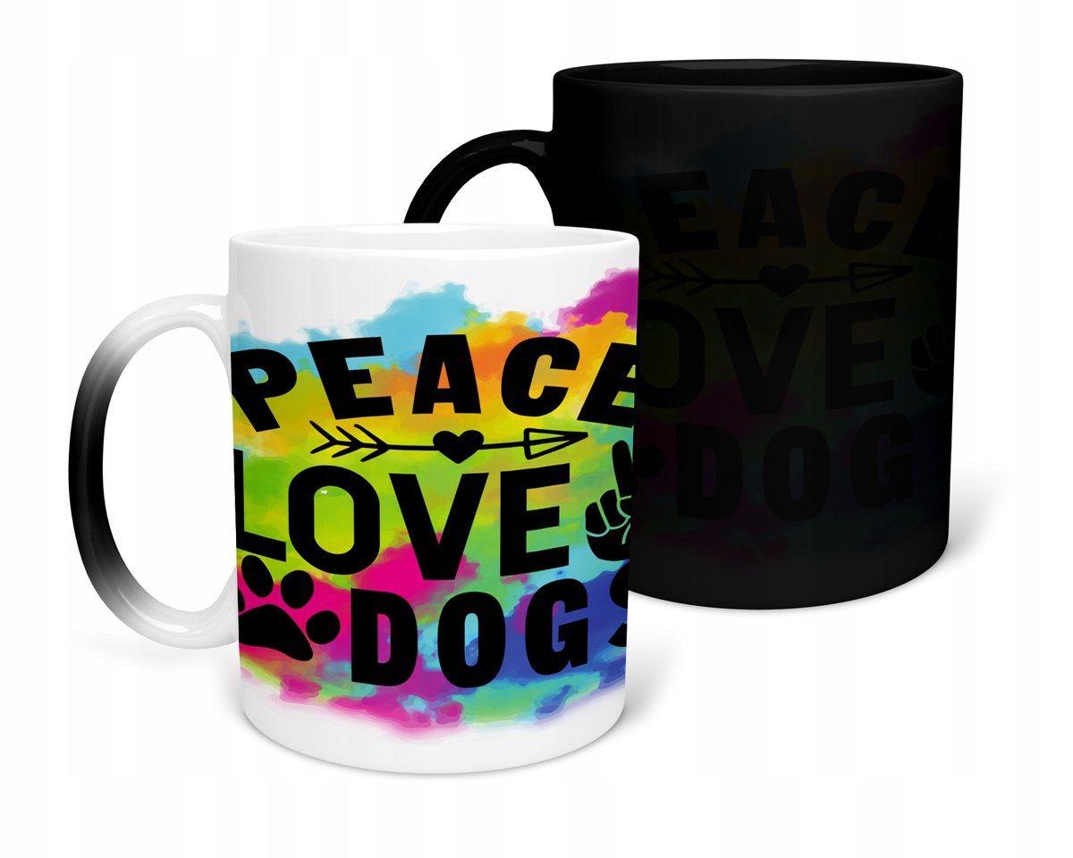 KUBEK MAGICZNY Z NADRUKIEM-PREZENT HOBBY PIESKI RÓŻNE WZORY DO WYBORU+IMIĘ