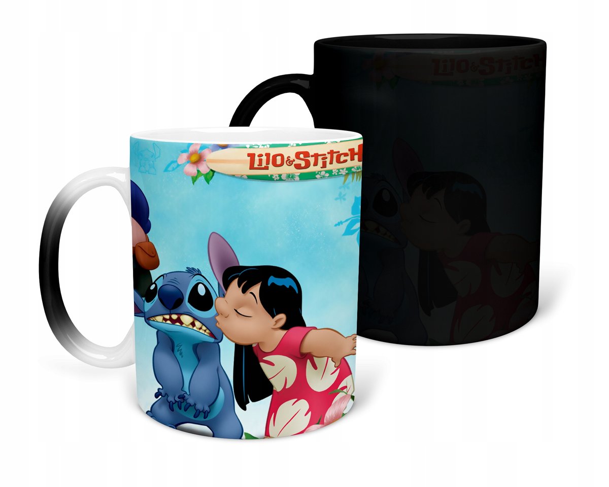 KUBEK MAGICZNY Z NADRUKIEM- PREZENT LILO&STITCH RÓŻNE WZORY DO WYBORU+ IMIĘ