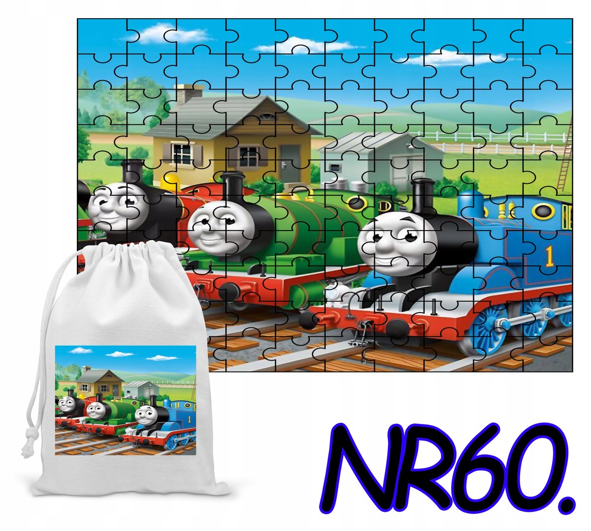 PUZZLE 192 EL. UKŁADANKA PREZENT TOMEK PRZYJACIELE + WORECZEK Z NADRUKIEM