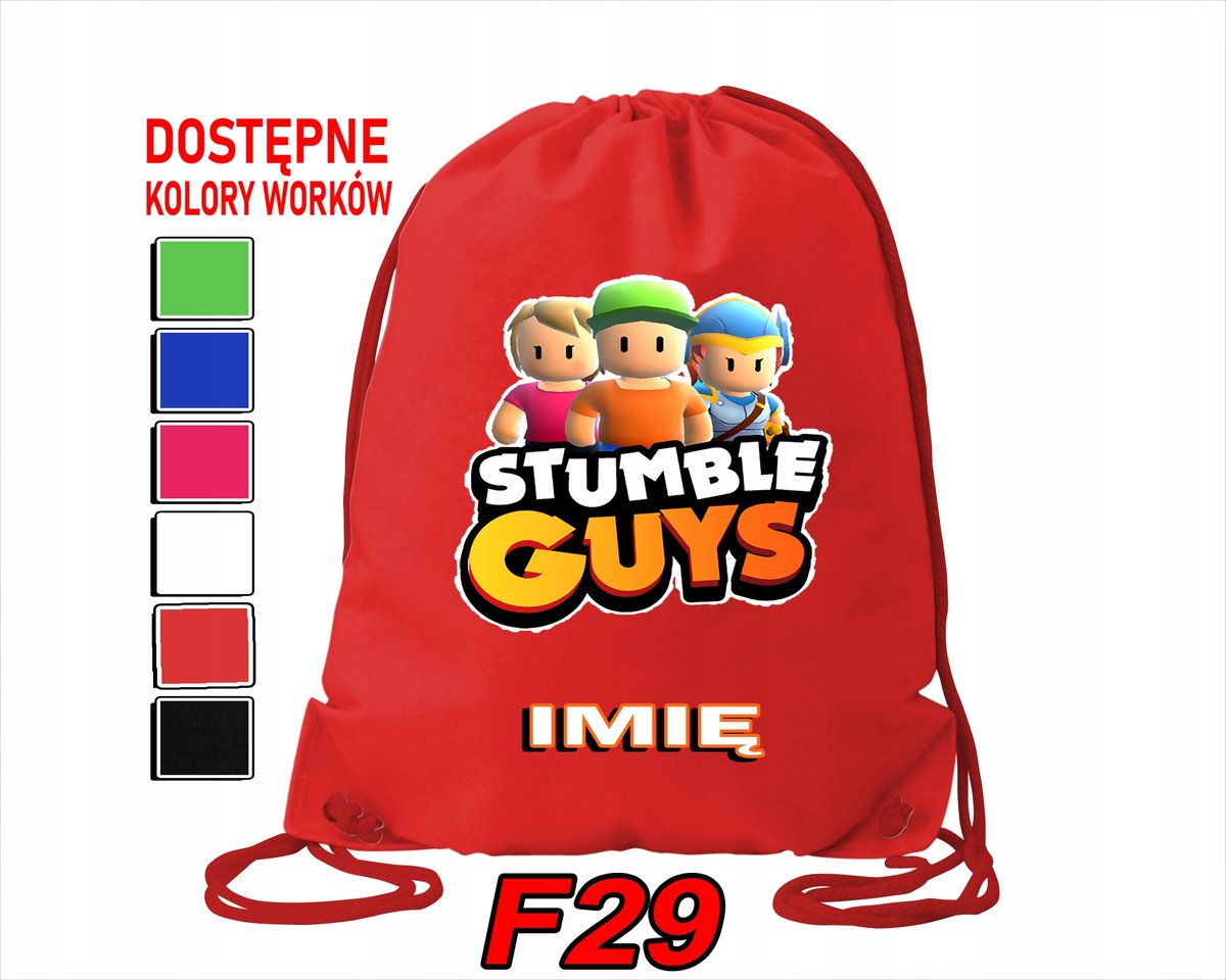 WOREK SZKOLNY NA WF TRENING SPORTOWY Z NADRUKIEM STAMBEL GUYS -IMIĘ