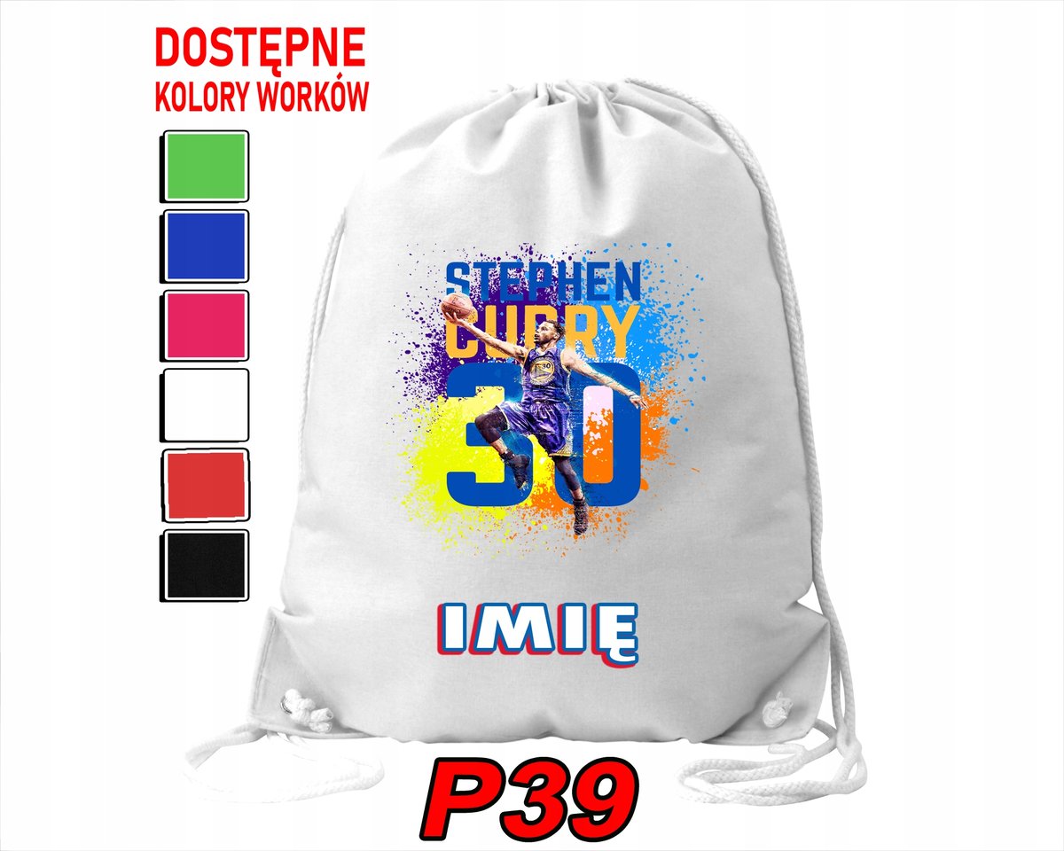 WOREK SZKOLNY NA WF TRENING BUTY SPORTOWY DLA FANA STEPHEN CURRY NBA GSW