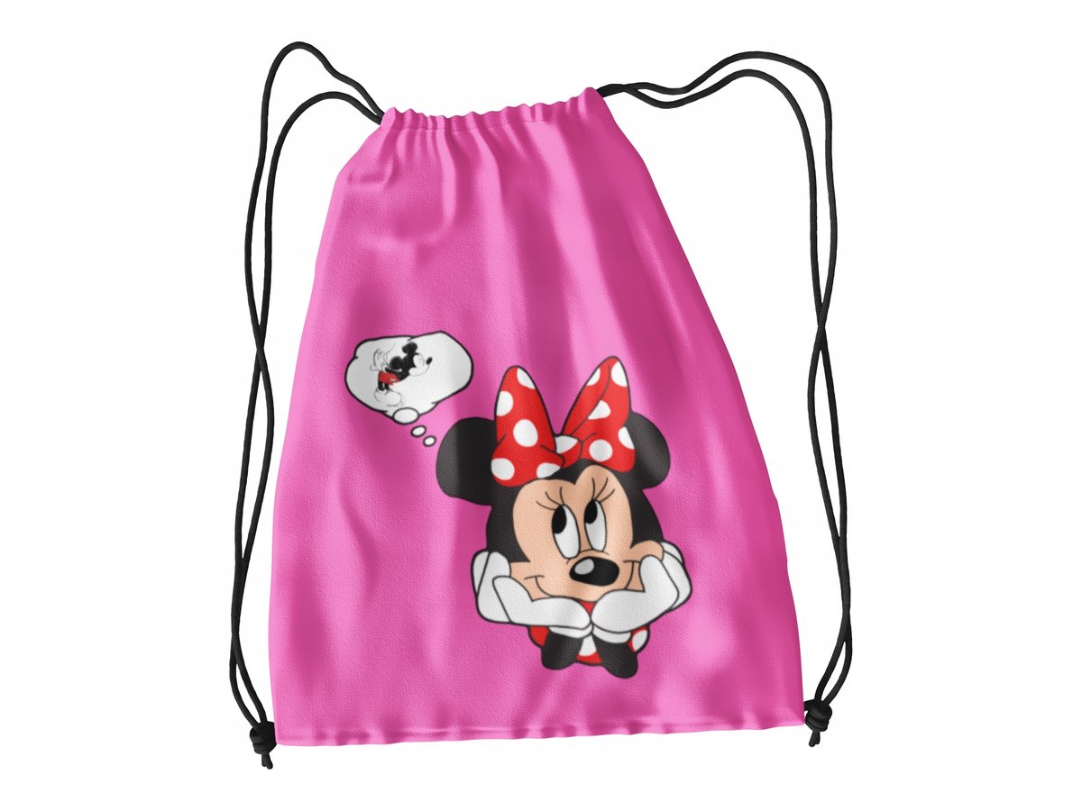 WOREK DO SZKOŁY WF/BUTY MYSZKA MINNIE + IMIĘ