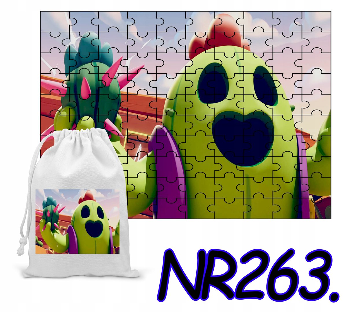 PUZZLE 96 EL. UKŁADANKA DLA DZIECI BRAUL STARS GRY + WORECZEK Z NADRUKIEM