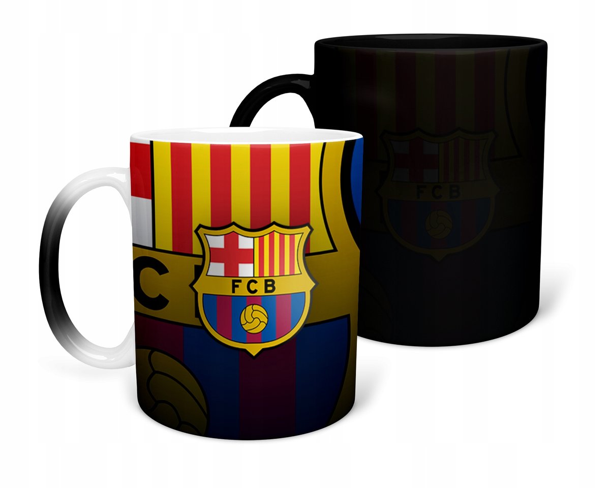 KUBEK MAGICZNY Z NADRUKIEM-PREZENT BARCELONA RÓŻNE WZORY DO WYBORU+IMIĘ