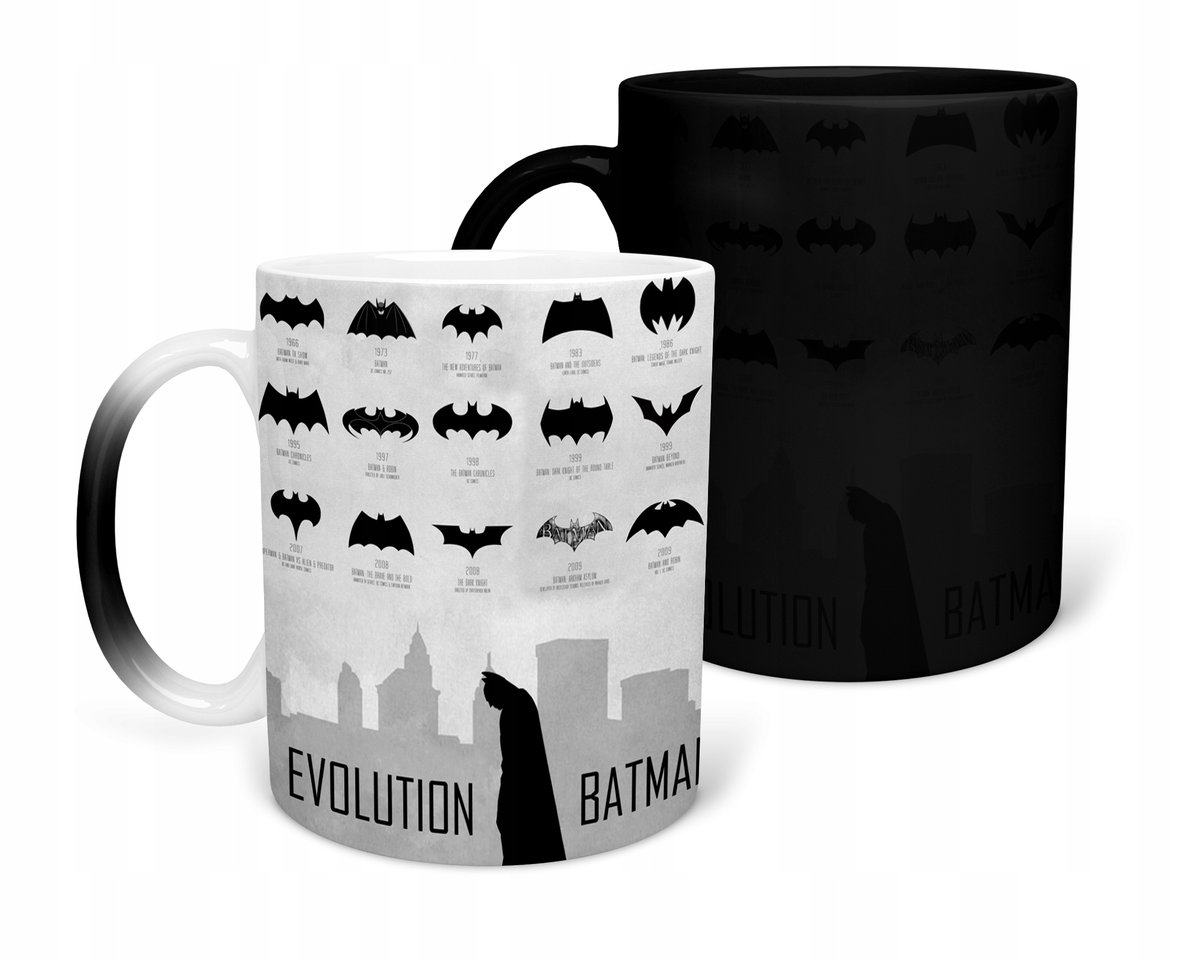 KUBEK MAGICZNY Z NADRUKIEM-PREZENT BATMAN RÓŻNE WZORY DO WYBORU+IMIĘ