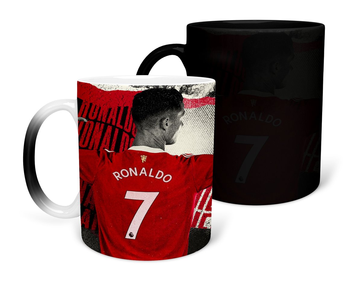 KUBEK MAGICZNY Z NADRUKIEM-PREZENT RONALDO RÓŻNE WZORY DO WYBORU+IMIĘ