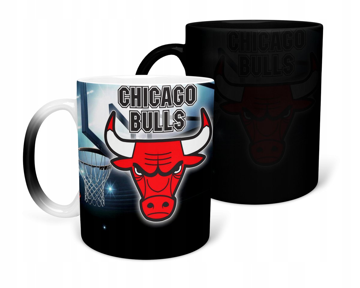 KUBEK MAGICZNY Z NADRUKIEM-PREZENT CHICAGO BULLS RÓŻNE WZORY DO WYBORU+IMIĘ