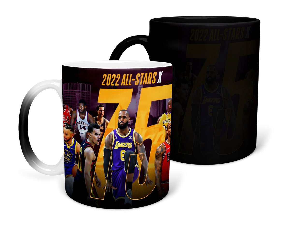 KUBEK MAGICZNY Z NADRUKIEM-PREZENT NBA GWIAZDY RÓŻNE WZORY DO WYBORU+IMIĘ