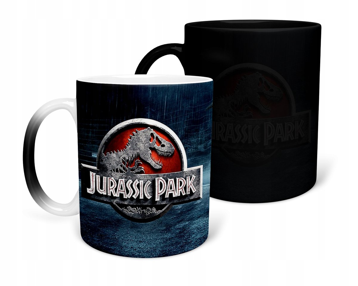 KUBEK MAGICZNY Z NADRUKIEM-PREZENT JURRASIC PARK RÓŻNE WZORY DO WYBORU+IMIĘ