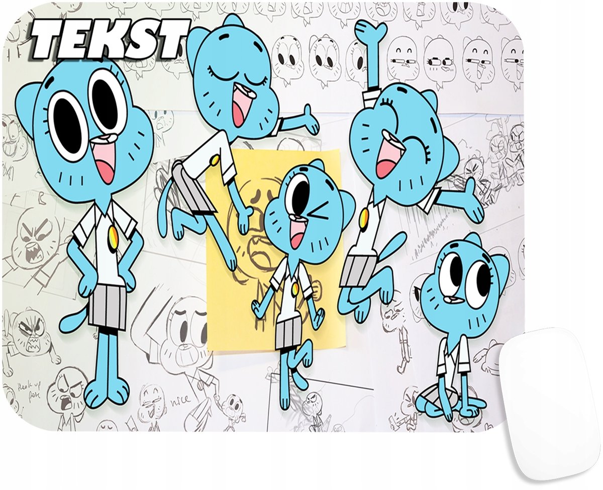 PODKŁADKA POD MYSZKĘ Z NADRUKIEM ŚWIAT GAMBOLA PREZENT -TEKST -20X24