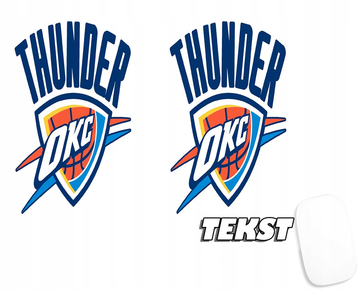 PODKŁADKA POD MYSZKĘ Z OKLAHOMA CITY THUNDER PREZENT -TEKST -20X24