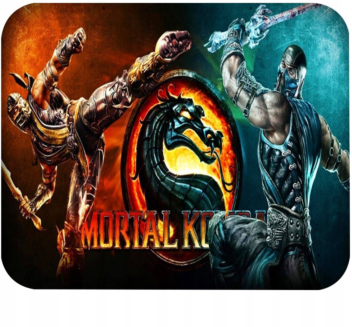 PODKŁADKA POD MYSZKĘ Z MORTAL KOMBAT GIERKI GRY PREZENT -TEKST -20X24