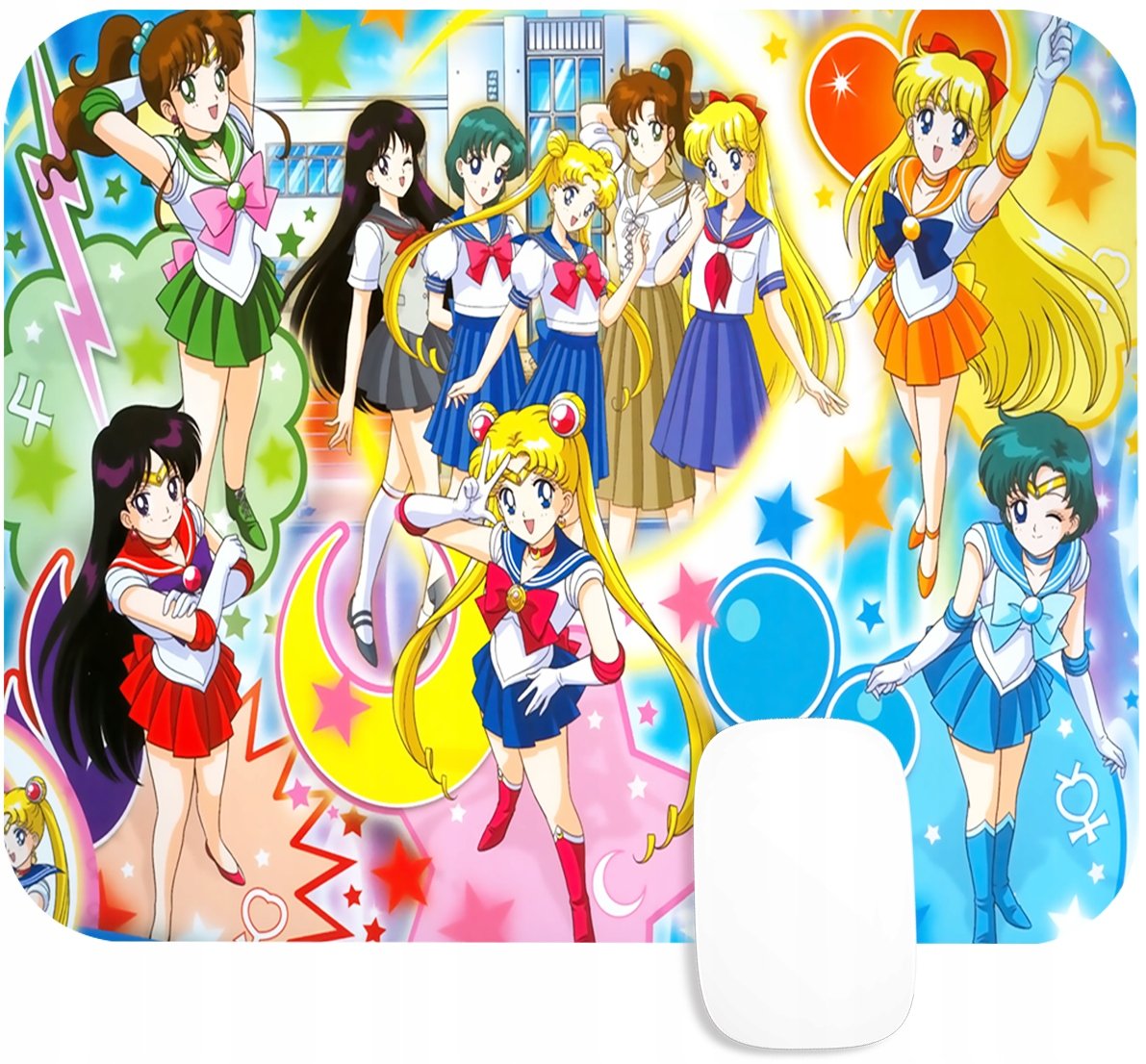 PODKŁADKA POD MYSZKĘ Z NADRUKIEM SAILOR MOON WZORY-TEKST -20X24