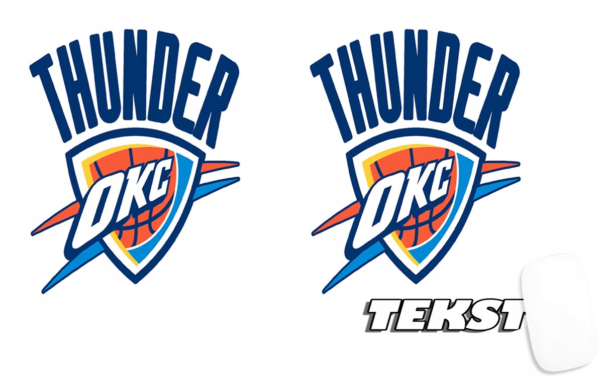 PODKŁADKA POD MYSZKĘ Z OKLAHOMA CITY THUNDER PREZENT -TEKST -29X36