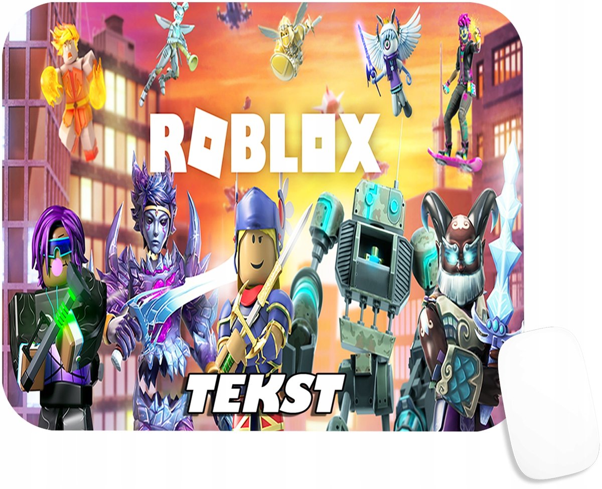 PODKŁADKA POD MYSZKĘ Z NADRUKIEM ROBLOX GIERKI PREZENT -TEKST -20X24