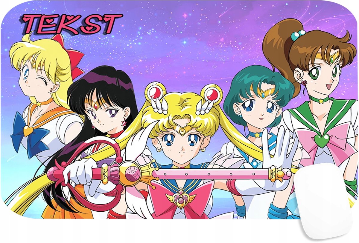 PODKŁADKA POD MYSZKĘ Z NADRUKIEM SAILOR MOON PREZENT -TEKST -29X36