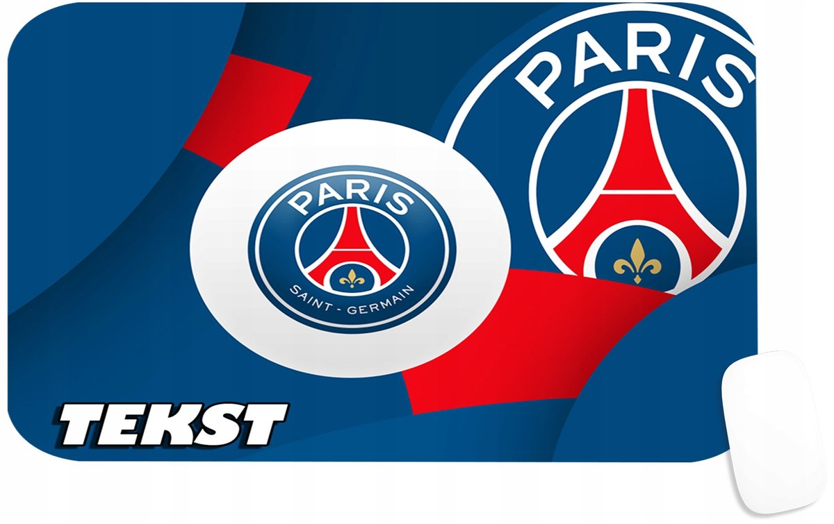 PODKŁADKA POD MYSZKĘ Z PARIS SAINT KLUBY PIŁKA PREZENT -TEKST -29X36