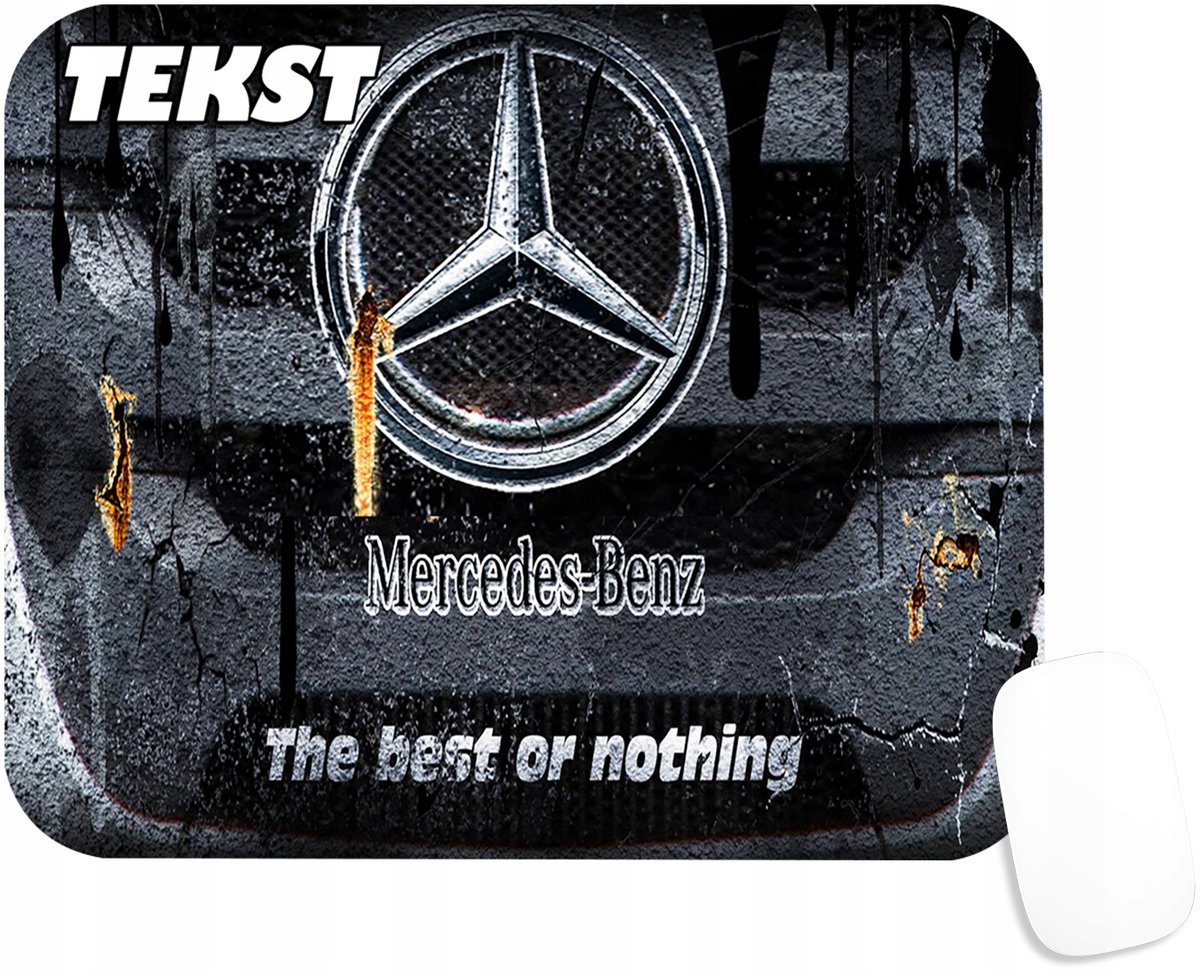 PODKŁADKA POD MYSZKĘ Z NADRUKIEM MERCEDES PREZENT MOTO -TEKST -20X24