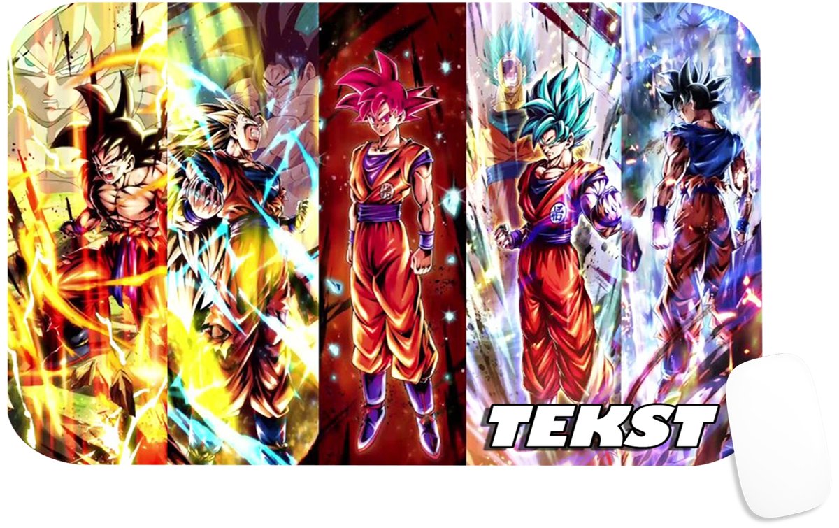 PODKŁADKA POD MYSZKĘ Z DRAGONBALL VEGETA ANIME PREZENT -TEKST -29X36