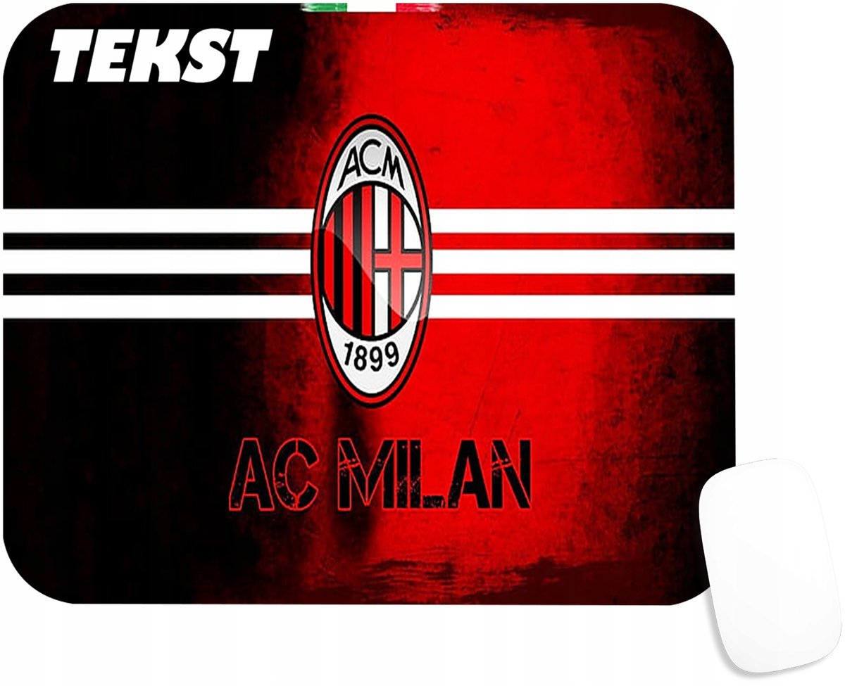 PODKŁADKA POD MYSZKĘ Z NADRUKIEM AC MILAN KLUB PREZENT - TEKST -20X24