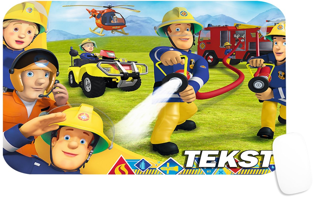 PODKŁADKA POD MYSZKĘ Z NADRUKIEM STRAŻAK SAM PREZENT -TEKST -29X36