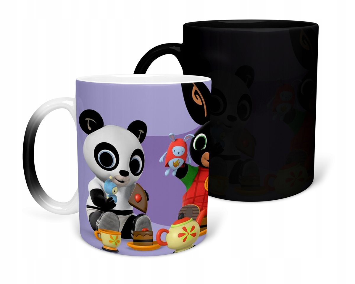 KUBEK MAGICZNY Z NADRUKIEM- PREZENT PANDA KRÓLIK RÓŻNE WZORY DO WYBORU+ IMI