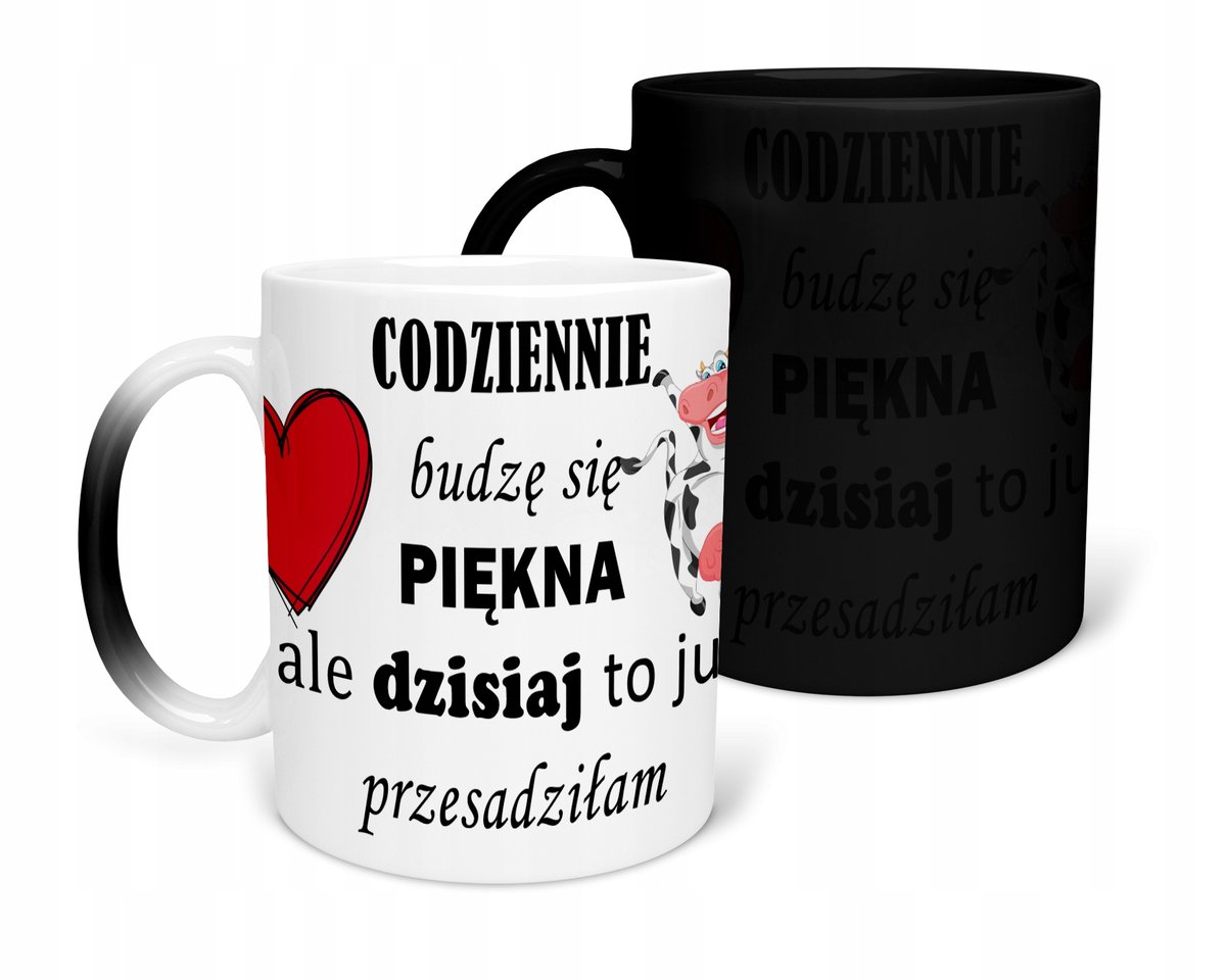 KUBEK MAGICZNY Z NADRUKIEM-PREZENT ŚMIESZNE RÓŻNE WZORY DO WYBORU+IMIĘ