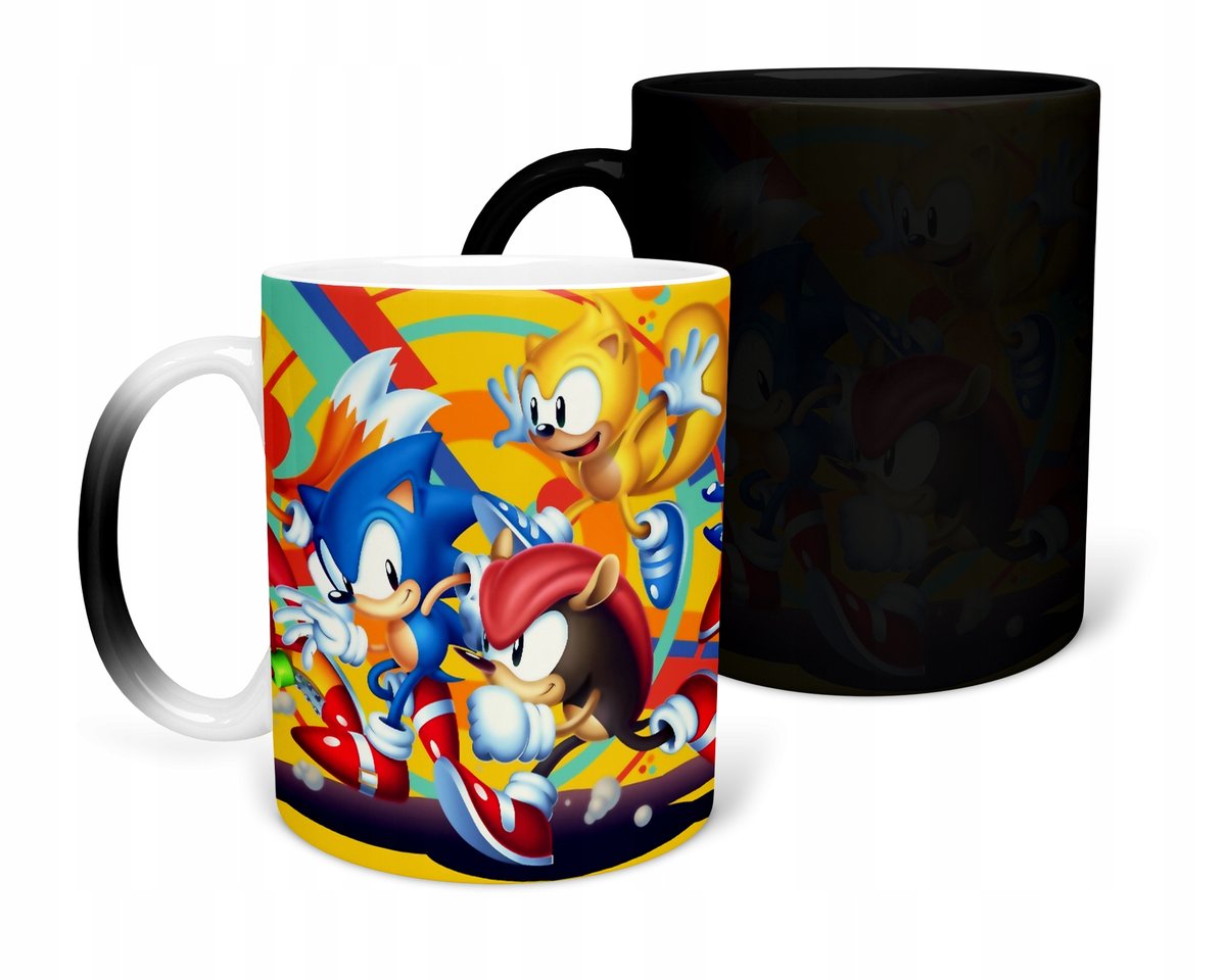 KUBEK MAGICZNY Z NADRUKIEM- PREZENT SONIC RÓŻNE WZORY DO WYBORU+ IMIĘ