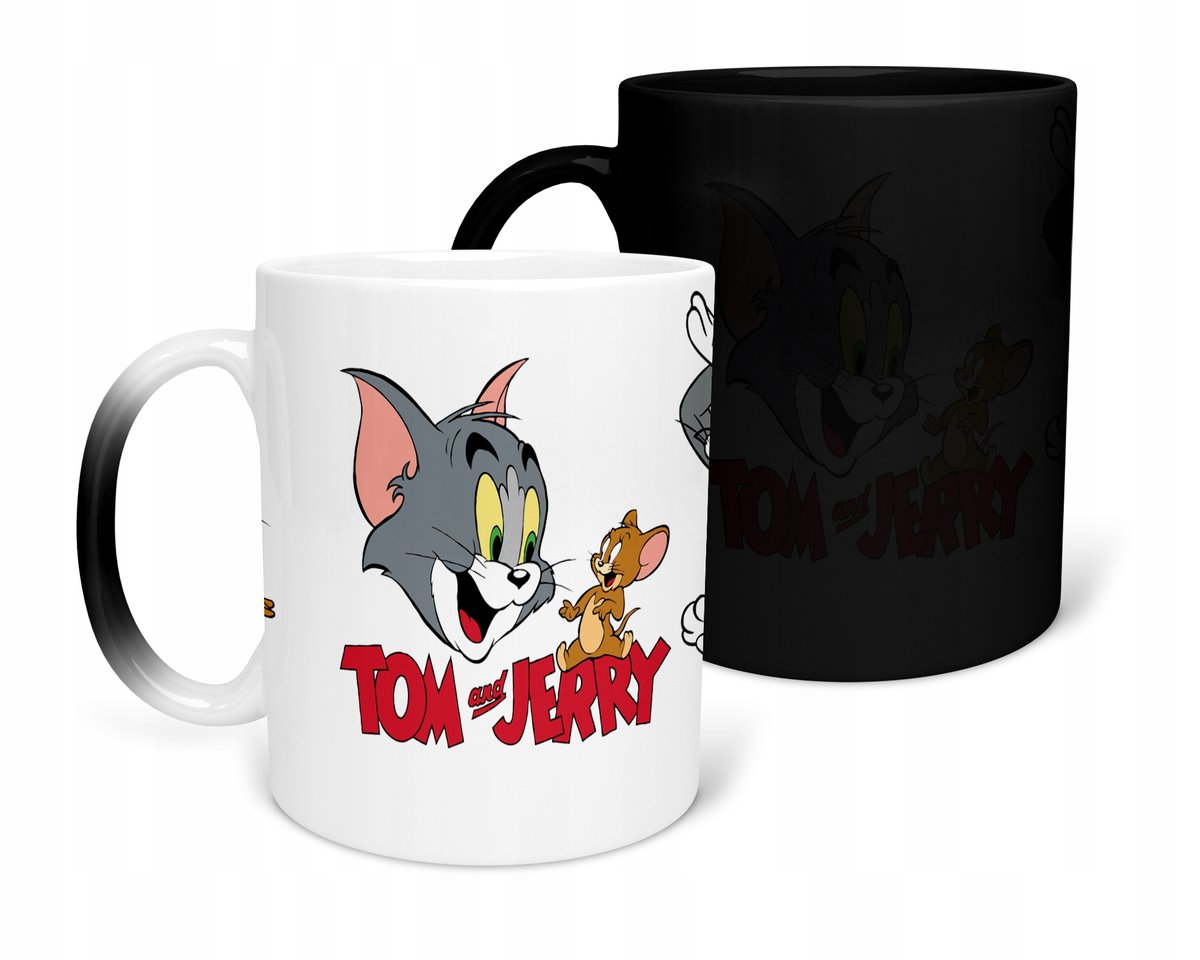 KUBEK MAGICZNY Z NADRUKIEM- PREZENT TOM & JERRY RÓŻNE WZORY DO WYBORU+ IMIĘ