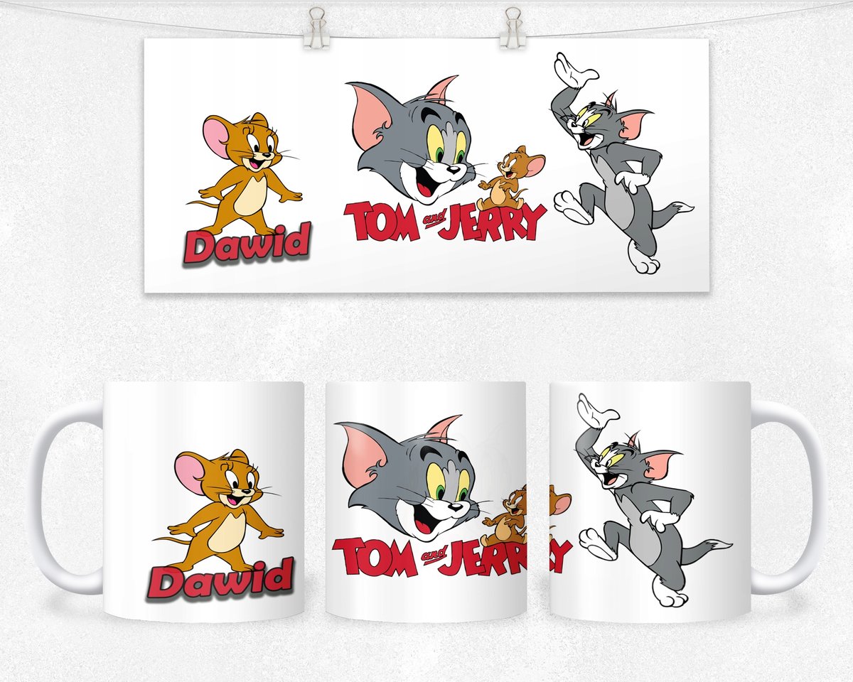 KUBEK Z NADRUKIEM - TOM I JERRY +IMIĘ