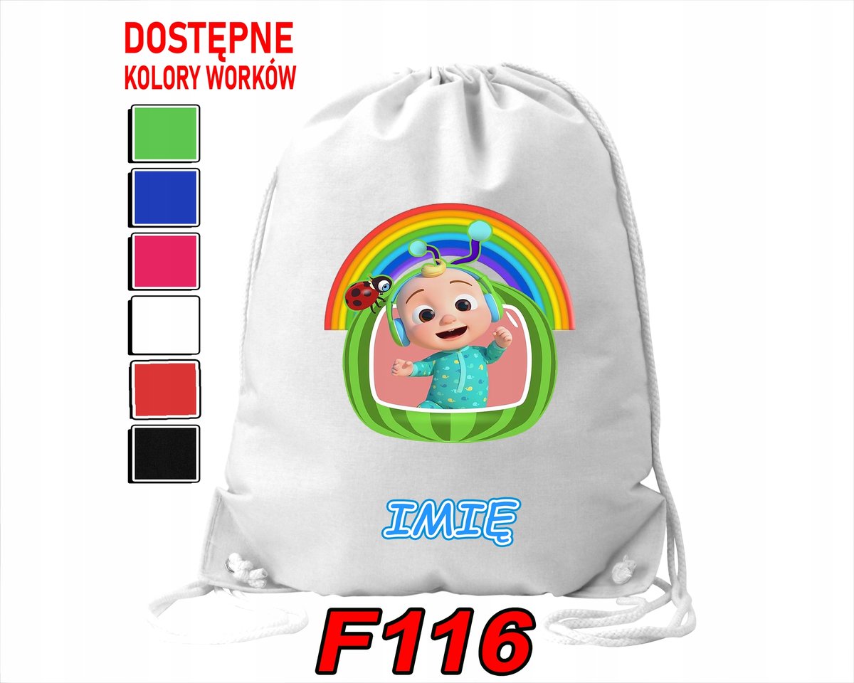 WOREK SZKOLNY NA WF SPORTOWY GABI, GAZU PIESKI, MAŁY ANIOŁEK - IMIĘ