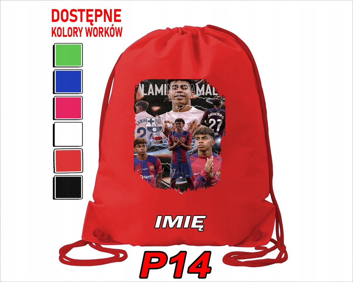 WOREK SZKOLNY NA WF TRENING BUTY SPORTOWY DLA FANA LAMINE YAMAL HISZPANIA