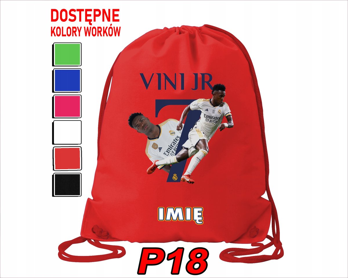 WOREK SZKOLNY NA WF TRENING BUTY SPORTOWY DLA FANA VINICIUS JR. VINI REAL