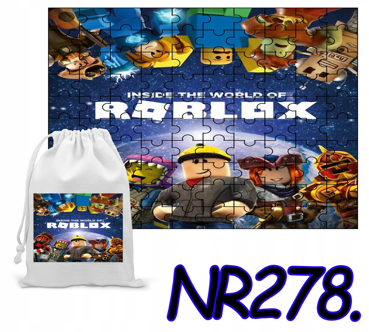PUZZLE 252 EL. UKŁADANKA PREZENT GRY ROBLOX RÓŻNE+WORECZEK Z NADRUKIEM