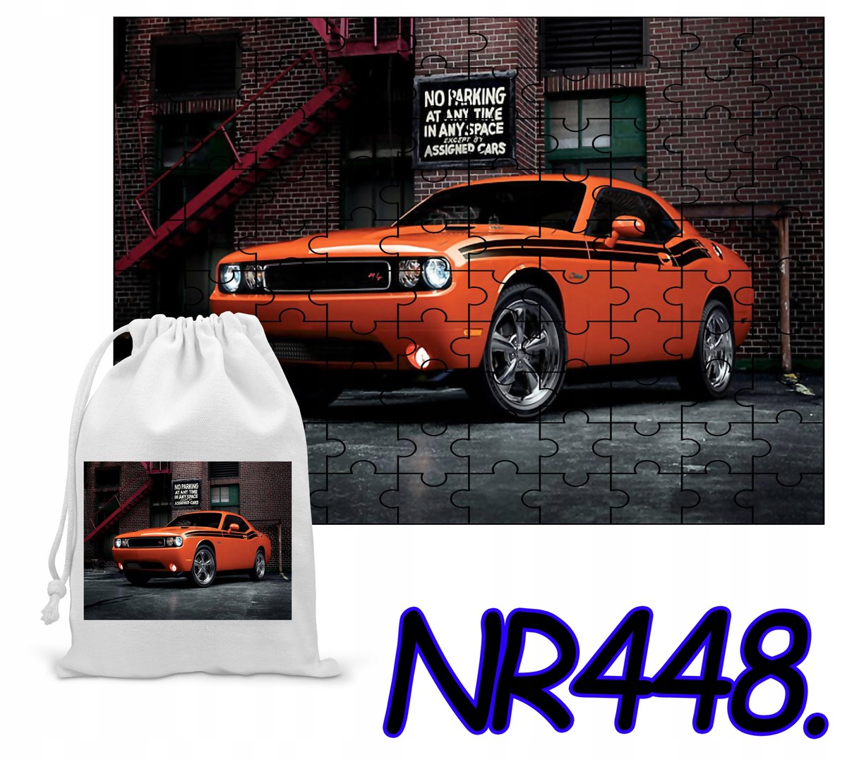 PUZZLE 252 EL. - UKŁADANKA PREZENT SAMOCHODY MERCEDES +WORECZEK Z NADRUKIEM