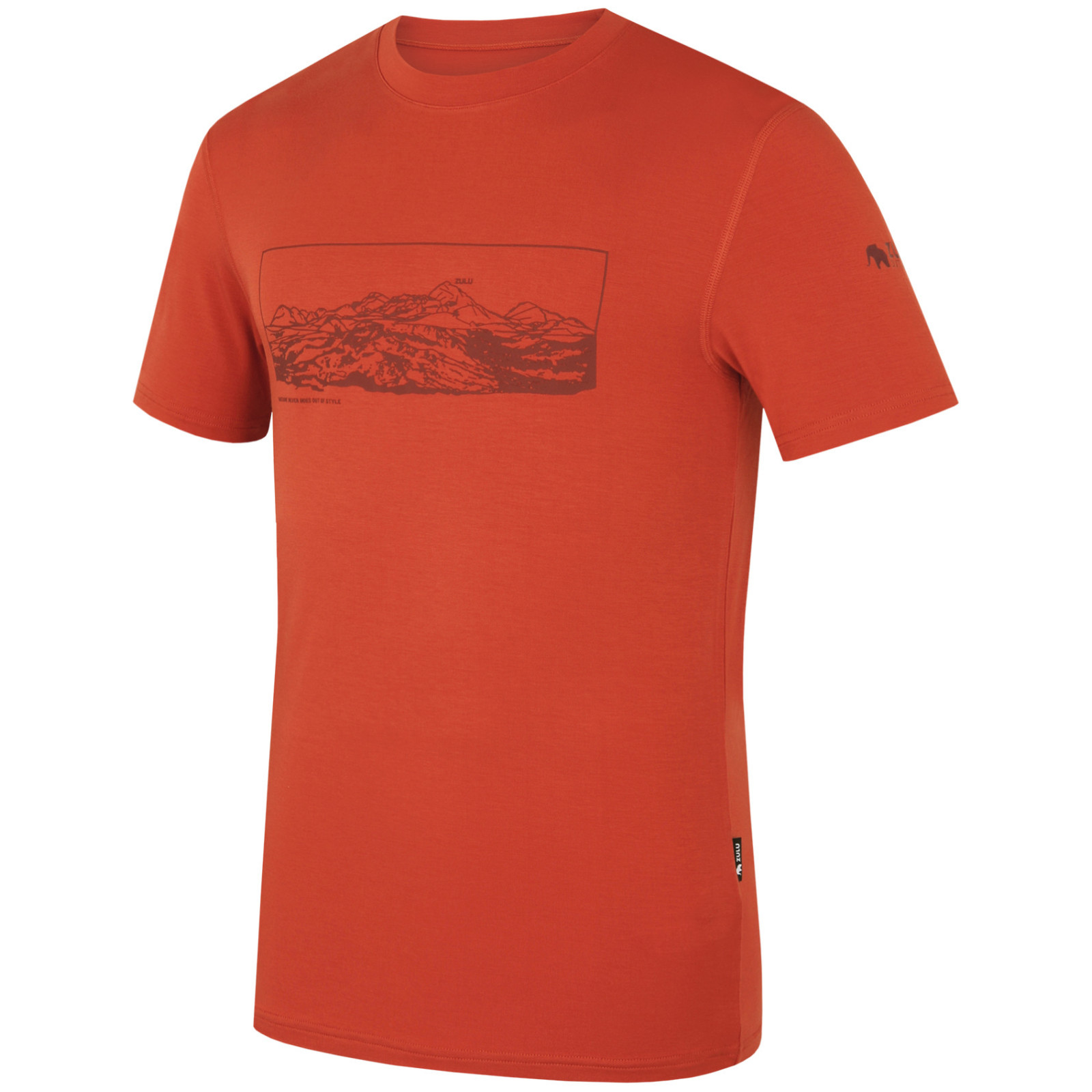 Koszulka męska Zulu Bambus Alpine 210 Short Rozmiar: XL / Kolor: czerwony/pomarańczowy