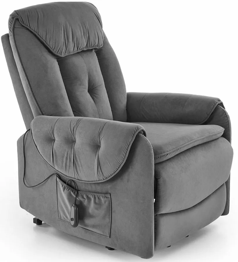 Nowoczesny szary fotel wypoczynkowy A8-C13