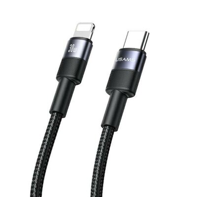 Kabel USB-C - Lightning USAMS 30W 1.2m Czarny