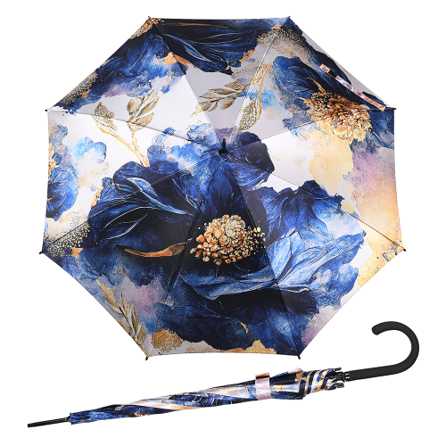 Parasol damski Doppler Imperial Couture półautomatyczny długi wzór kwiatowy