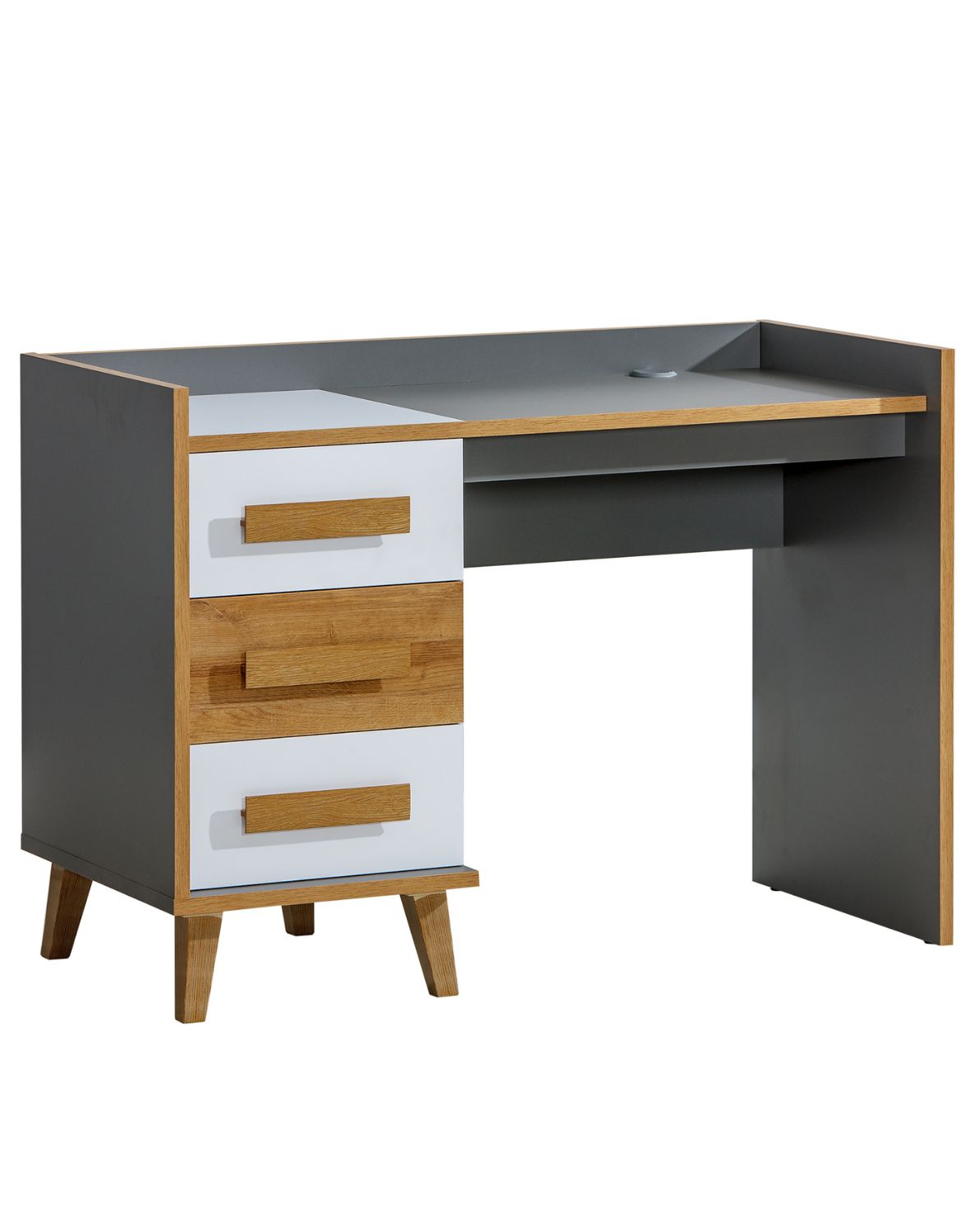 Biurko z szufladami Werso W8, przelotka, młodzieżowe