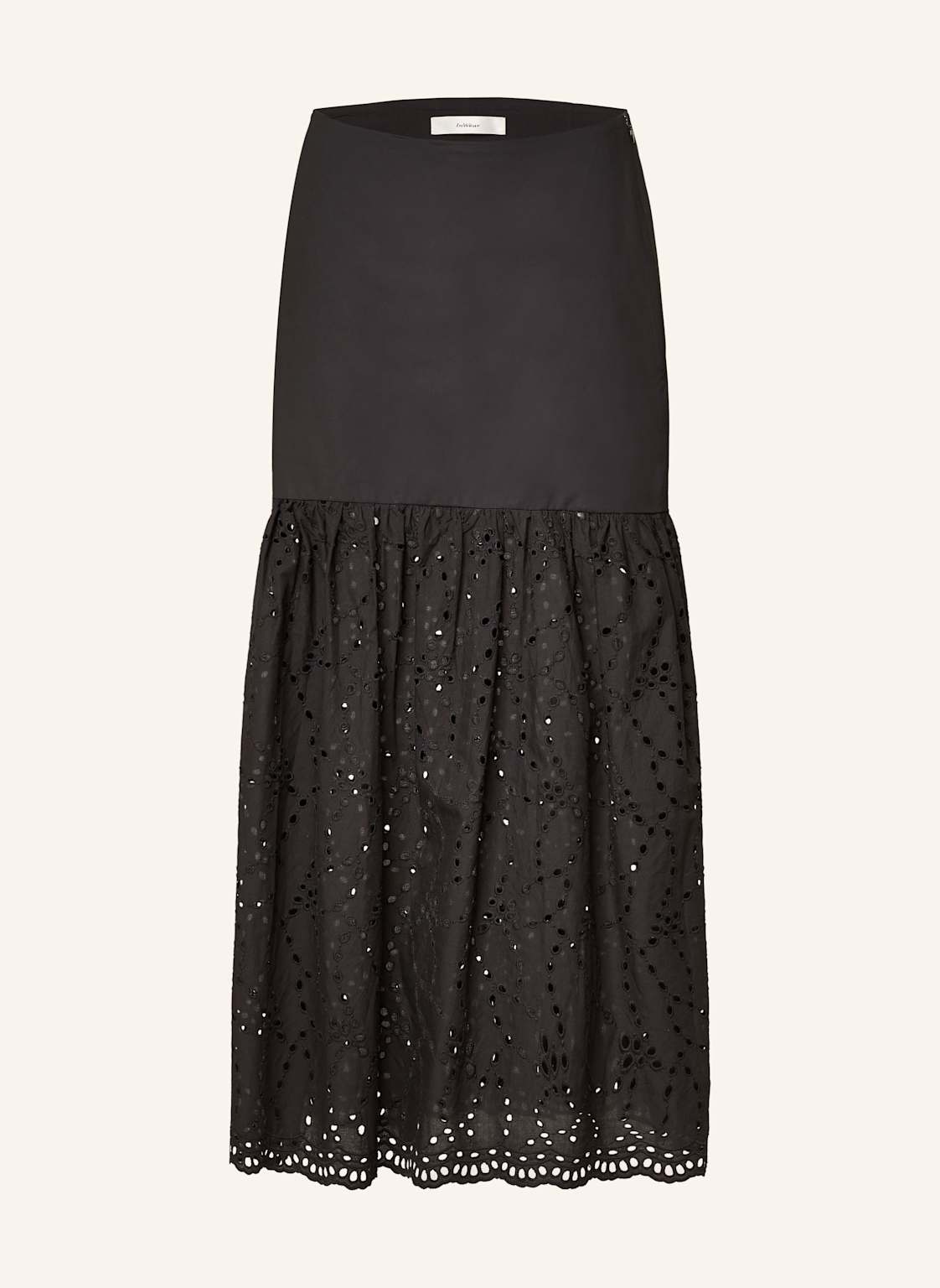 Inwear Spódnica Faithiw Z Dziurkowaną Koronką schwarz