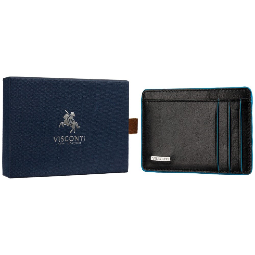 Eleganckie etui na karty i dokumenty Visconti ALP-91 z RFID - czarny