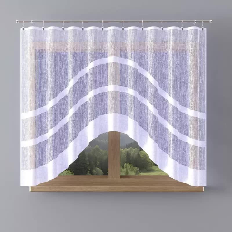 Firanka gotowa żakardowa melanie a148 300x145 cm biała - 300 cm 145 cm