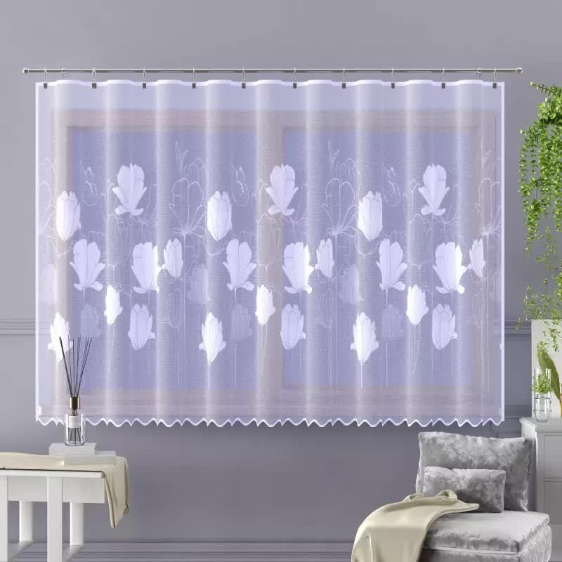 Firanka gotowa żakardowa Apollonia A129 300x175 cm biała - 300 cm 175 cm