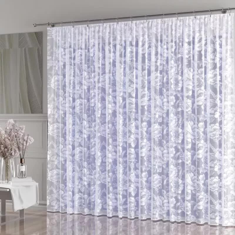 Firanka żakardowa gotowa Oscara na taśmie 500x250 cm biała